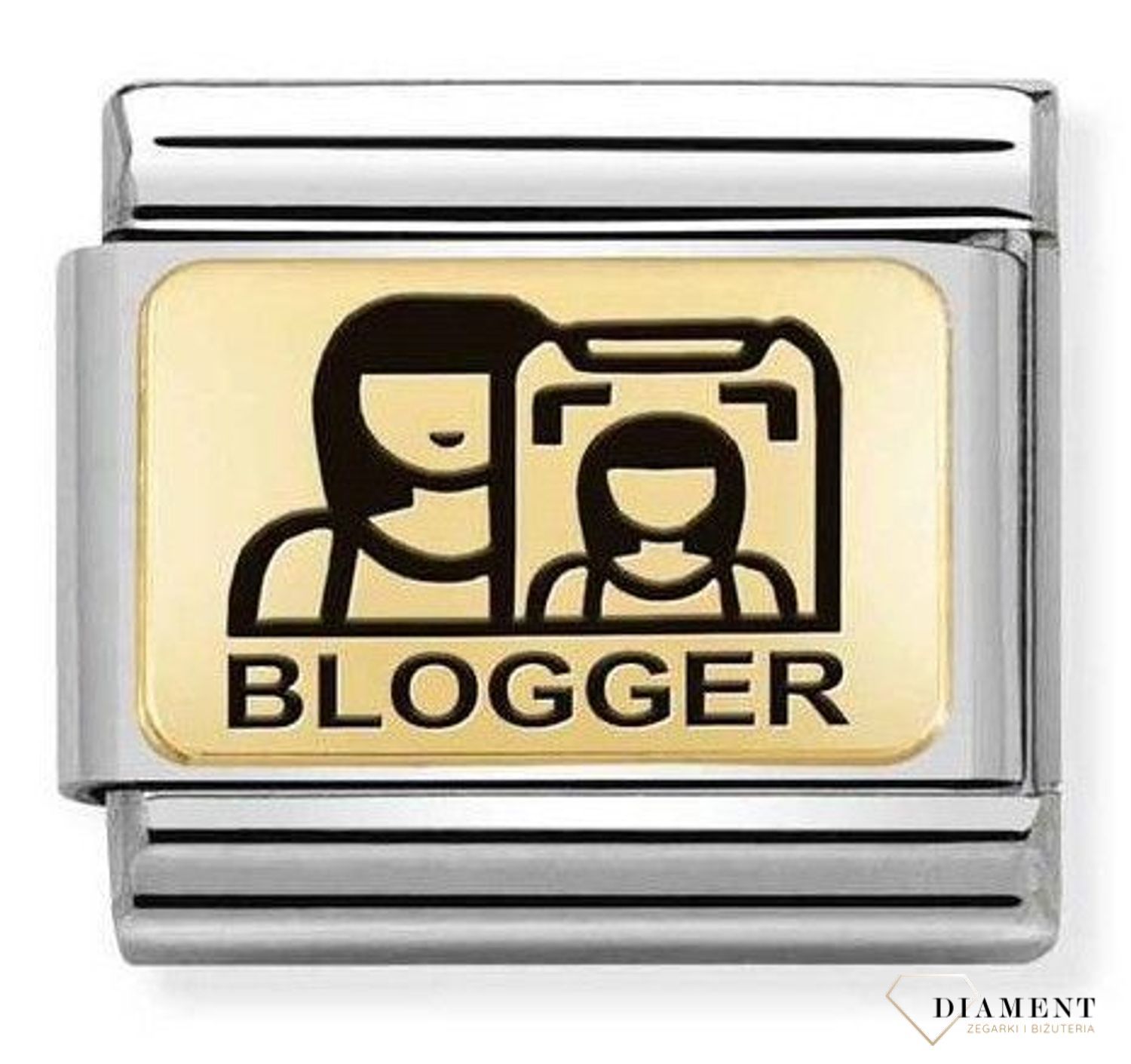 Nomination Link 18K zawieszka złoto 'Blogger' 030166 08 ✓ Zawieszki Nomination ✓ Wyjątkowy prezent ✓ Nomination ✓ Bransoletka Nomination ✓ Bransoletka ze stali ✓ Gwarancja najniższej ceny ✓ Zapraszamy!.jpg